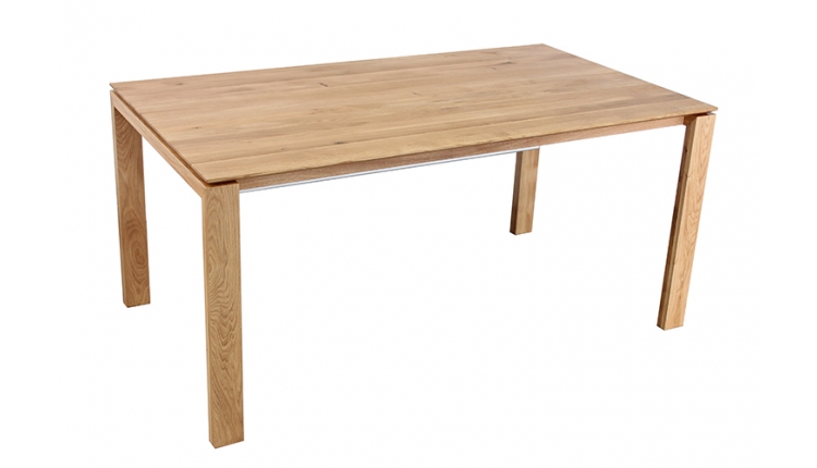 O Holztisch 160 x 90 cm COLUMBIA, Wildeiche, verlängerbar um 90 cm