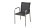 P Chaise de jardin d'acier inox MARSEILLE  Tissu en couleur noir